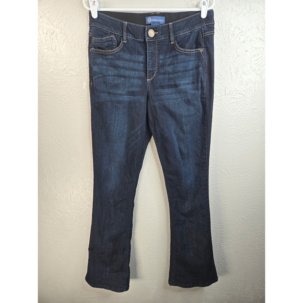 Democracy Ab solution Shaping Bootcut Jeans 12 Dark Wash Stretch Denim Slimming
